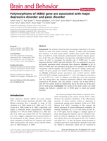 Polymorphisms of IKBKE gene are associated with major depressive disorder and panic disorder