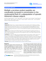 Multiple γ-secretase product peptides are coordinately increased in concentration in the cerebrospinal fluid of a subpopulation of sporadic Alzheimer’s disease subjects