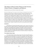 Impact of host country policies on the overseas Chinese family in Singapore and Malaysia