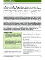 A framework for the practical science necessary to restore sustainable, resilient, and biodiverse ecosystems