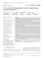 De novo and inherited pathogenic variants in collagen-related osteogenesis imperfecta
