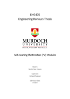 Self-cleaning Photovoltaic (PV) Modules