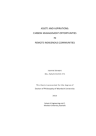 Assets and aspirations: Carbon management opportunities in remote indigenous communities