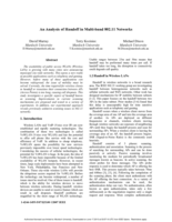 An Analysis of Handoff in Multi-band 802.11 Networks