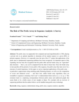 The role of the prefix array in sequence analysis: A survey