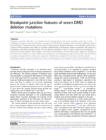 Breakpoint junction features of seven DMD deletion mutations