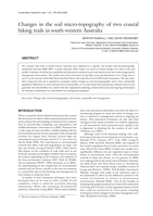 Changes in the soil micro-topography of two coastal hiking trails in south-western Australia