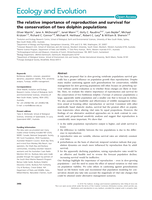 The relative importance of reproduction and survival for the conservation of two dolphin populations