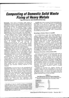Composting of domestic solid waste – fixing of heavy metals