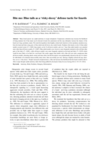 Bite me: Blue tails as a‘risky-decoy’defense tactic for lizards