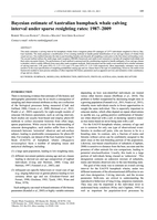 Bayesian estimate of Australian humpback whale calving interval under sparse resighting rates: 1987–2009