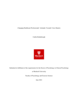 Changing healthcare professionals’ attitudes towards voice hearers