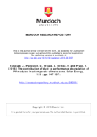 The contribution of dust to performance degradation of PV modules in a temperate climate zone