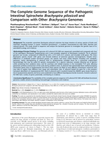 The complete genome sequence of the pathogenic intestinal spirochete Brachyspira pilosicoli and comparison with other Brachyspira genomes