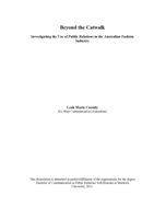 Beyond the catwalk: Investigating the use of public relations in the Australian fashion industry