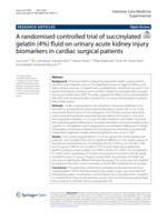 A randomised controlled trial of succinylated gelatin (4%) fluid on urinary acute kidney injury biomarkers in cardiac surgical patients