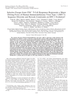 Selective escape from CD8+ T-Cell responses represents a major driving force of Human Immunodeficiency Virus Type 1 (HIV-1) sequence diversity and reveals constraints on HIV-1 evolution