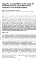 Using the Sorensen Network to Assess the Potential Effects of Ecotourism on Two Australian Marine Environments