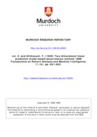 Two-dimensional linear prediction model-based decorrelation method