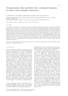Trypanosomes, fleas and field voles: ecological dynamics of a host-vector–parasite interaction