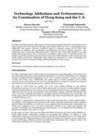 Technology addictions and technostress: An examination of Hong Kong and the U.S.