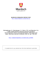 Solid-solution aqueous-solution equilibria; thermodynamic theory and representation; discussion and reply