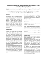 Molecular mapping and improvement of rust resistance in the Australian wheat germaplasma