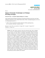 Impact of genomic technologies on chickpea breeding strategies