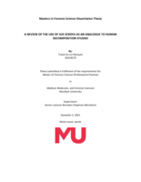 A review of the use of sus scrofa as an analogue to human decomposition studies