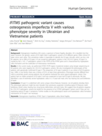 IFITM5 pathogenic variant causes osteogenesis imperfecta V with various phenotype severity in Ukrainian and Vietnamese patients