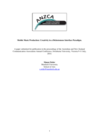 Mobile music production: Creativity in a dichotomus interface paradigm