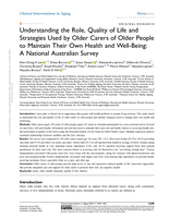 Understanding the role, quality of life and strategies used by older carers of older people to maintain their own health and Well-Being: A national Australian survey