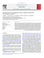 Intramuscular fat in the longissimus muscle is reduced in lambs from sires selected for leanness
