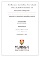 Development of a Profibus network and WinCC SCADA environment for educational purposes