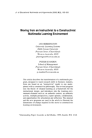 Moving from an instructivist to a constructivist multimedia learning environment