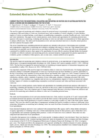 Current practices for monitoring, evaluating and reporting on visitor use of Australian protected areas: a review and recommendations for the future