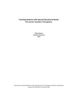 Teaching students with special educational needs: Pre-service teachers' perceptions.