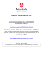 Excess power circulation in distribution networks containing distributed energy resources