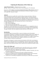 Exploring the dimensions of EIA follow-up
