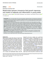 Relationships between intrauterine fetal growth trajectories and markers of adiposity and inflammation in young adults