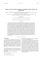 Influence of leaf area index prescriptions on simulations of heat, moisture, and carbon fluxes