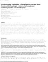 Perspectives and possibilities: Electronic interactivity and social constructivist teaching in a science, mathematics and technology teacher education program