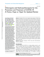 Chloroquine and hydroxychloroquine for the prevention and treatment of COVID-19: A fiction, hope or hype? An updated review