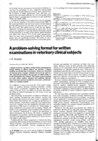 A problem-solving format for written examinations in veterinary clinical subjects