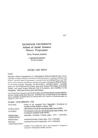Murdoch University. School of social sciences history programme: Notes and news
