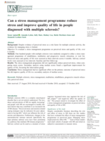 Can a stress management programme reduce stress and improve quality of life in people diagnosed with multiple sclerosis?