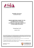 From British subjects to Australian values: Australia-Asia relations as citizenship building
