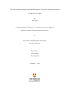 The effectiveness of selecting small bloodstains (<3mm) in the determination of the area of origin