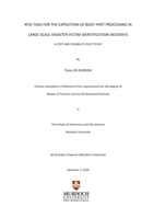 RFID tags for the expedition of body part processing in large scale disaster victim identification incidents: A cost and feasibility pilot study