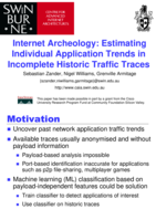 Internet Archeology: Estimating individual application trends in incomplete historic traffic traces